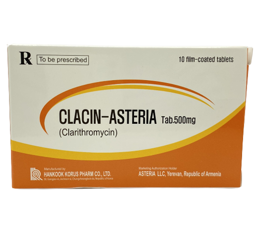 Կլացին-Աստերիա, դեղահատեր թաղանթապատ 500մգ Клацин-Астерия, покрытые пленочной оболочкой 500мг