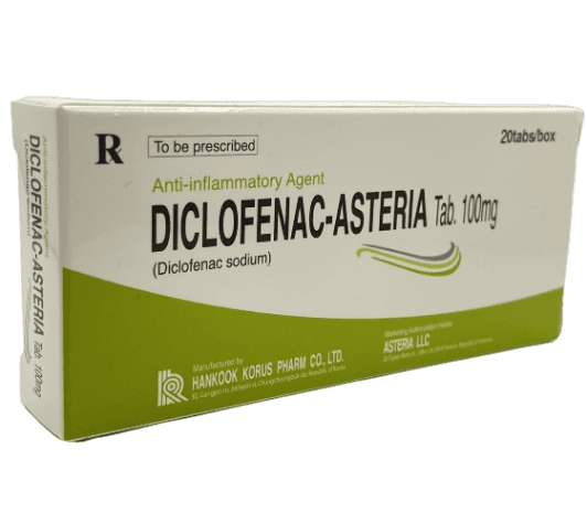 Դիկլոֆենակ-Աստերիա, դեղահատեր 100մգ Диклофенак-Астерия, таблетки 100мг