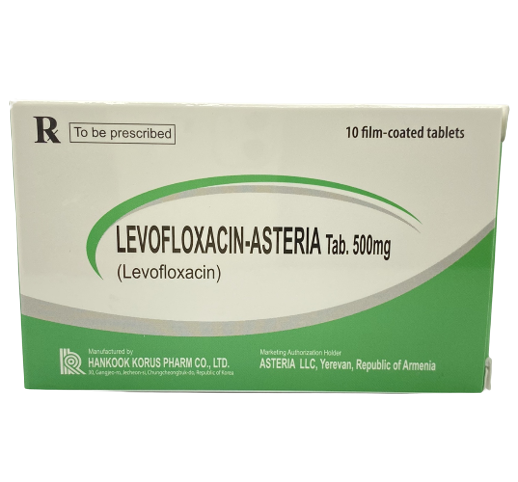 Լևոֆլօքսացին-Աստերիա, դեղահատեր թաղանթապատ 500մգ Левофлоксацин-Астерия, таблетки покрытые пленочной оболочкой 500мг