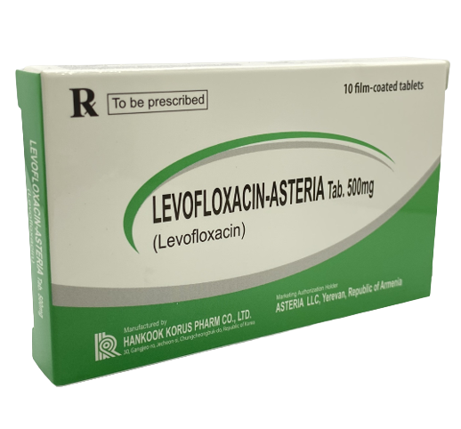 Լևոֆլօքսացին-Աստերիա, դեղահատեր թաղանթապատ 500մգ Левофлоксацин-Астерия, таблетки покрытые пленочной оболочкой 500мг