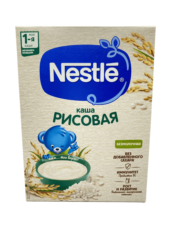 Բրնձի ոչ կաթնային շիլա Նեսթլե (Nestle) 200գ Безмолочная рисовая каша Нестле (Nestle) 200г