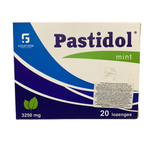 Պաստիդոլ, պաստեղներ մենթոլի համով Пастидол, пастилки со вкусом ментола
