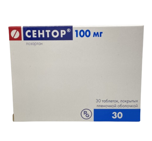 Սենտոր (Sentor), դեղահատեր թաղանթապատ 100 մգ Сентор (Sentor), таблетки покрытые пленочной оболочкой 100 мг