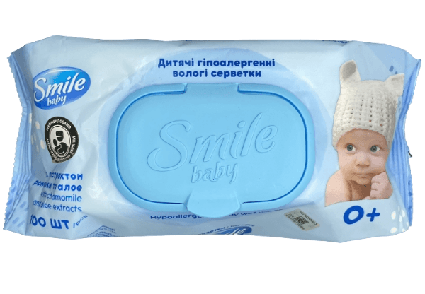 Հիպոալերգիկ մանկական խոնավ անձեռոցիկներ Smile Baby Детские влажные салфетки гипоаллергенные Smile Baby